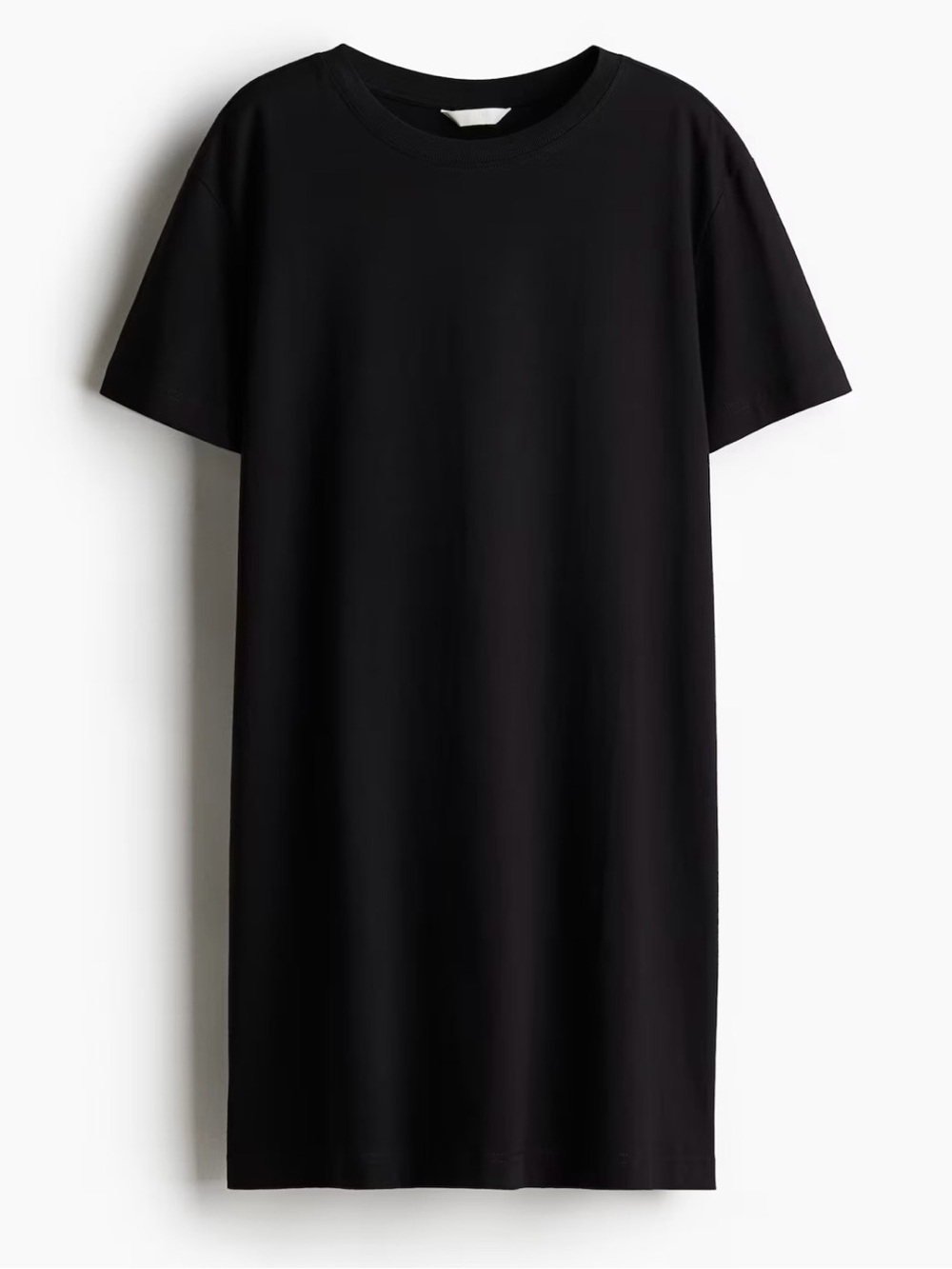 NWOT H&M Black Short-Sleeve T-Shirt Dress 100% Cotton